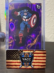 2025 Topps Marvel Comic Book Heroes /75 CAPTAIN AMERICA #2 Purple Gold Lava 1975 - Picture 1 of 2