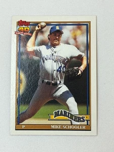 Tarjeta de béisbol vintage 1991 Topps 40 años Mike Schooler #365 Mariners - Imagen 1 de 2