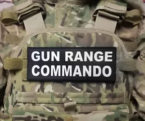Parche GUN RANGE COMANDO 3X8 para portaplacas con respaldo de gancho AR15 Devgru - Imagen 1 de 1