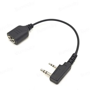 M1 K1 Adapter Cable between 2Pin Baofeng Kenwood Motorola Hytera Radio Connector - Picture 1 of 14