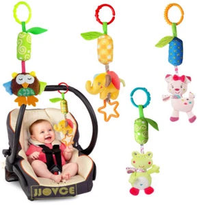 4 Pcs of Baby Hanging Rattles Toys Newborn Crib Toys Car Seat Stroller Toys  - Picture 1 of 13