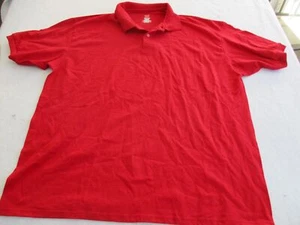 Hanes Comfort Blend Eco Smart Red polo shirt cotton blend sz XL - Picture 1 of 5