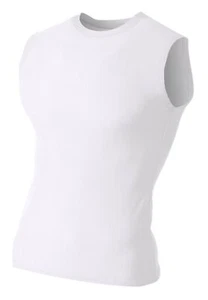 A4 Youth Polyester/Spandex Moisture Wicking Compression Muscle Tee NB2306 - Picture 1 of 11