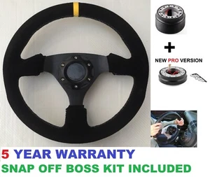 SNAP OFF STEERING WHEEL AND BOSS KIT FIT CLASSIC AUSTIN ROVER MINI 330MM 13" - Picture 1 of 5