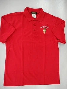 Boys Jonathan Reed Red Saint Andrews School S.S. Uniform Polo Shirt Size X Large - Picture 1 of 4