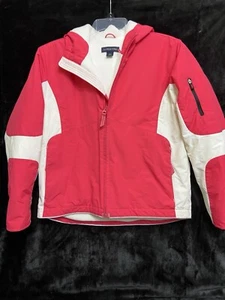 Lands' End Girls Kids Squall Winter Jacket Sz Medium 10-12 Pink Hood Fleece Line - Picture 1 of 23