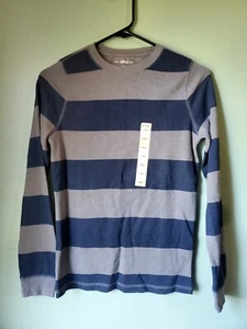 Urban Pipeline Ultimate Thermal Boys Size L Large Gray Navy Blue Striped NWT - Picture 1 of 8