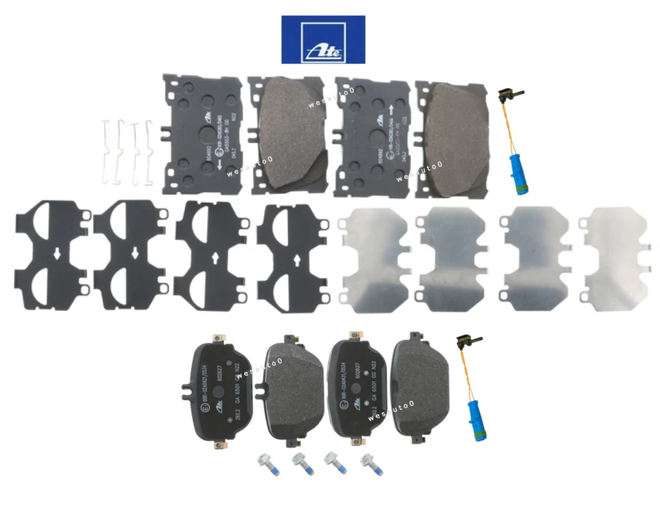 Juego de pastillas de freno delanteras y traseras + sensores para Mercedes CLS450 E400 E450 E43 Foto 1 de 1