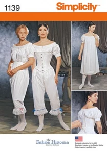 Simplicity Damen Nähmuster 1139 historische Kostüm Unterwäsche (einfach... - Bild 1 von 1
