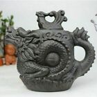 Chinese Dragon Pattern Purple Clay Teapot Kung Fu Tea Set Kettle Tool Decoration