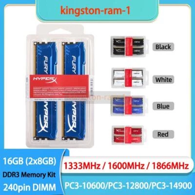 16GB (2x8GB) Memory Kit DDR3 1333 1600 1866 2Rx8 DIMM Desktop Ram 240-Pin - Image 1 of 4