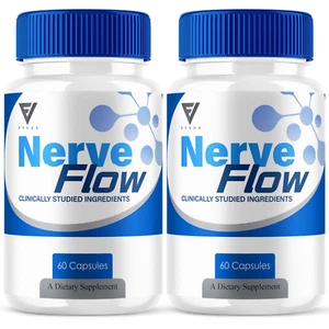 (2 Pack) Nerve Flow Nerve Support Supplement, Nerveflow Advanced (120 Capsules) - Picture 1 of 10
