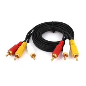 5 PCs WIESON High Quality Triple RCA to RCA Audio Video Extension 5' Cable RoHS - Picture 1 of 1