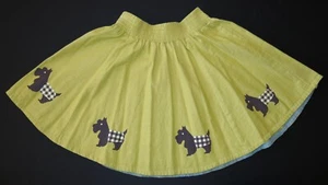 Matilda Jane boutique You & Me green brown Scottie dog Gabby circle skirt 8 10 - Picture 1 of 3