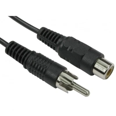 3m RCA Phono AV Audio Video EXTENSION Cable Male Plug to Female Socket CCTV Lead - Image 1 of 2