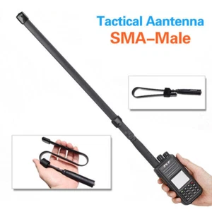 Dual Band VHF/UHF SMA-Male Tactical Antenna For YAESU Kenwood TYT Two Way Radio - Zdjęcie 1 z 7