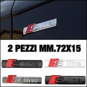 STEMMA PER AUDI S LINE LATERALE LOGO FREGIO  A1 A2 A3 A4 A5 A6 A7 A8 Q3 Q5 Q7 - Foto 1 di 5