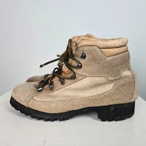 Vintage Dexter Suede Hiking Boots Style 593563 Men’s 8M Vibram Tan Lace Up - Picture 1 of 11