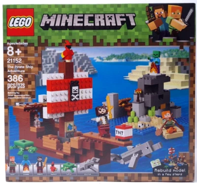 Lego Minecraft The Pirate Ship Adventure (21152) aposentado - Novo lacrado - Imagem 1 de 3