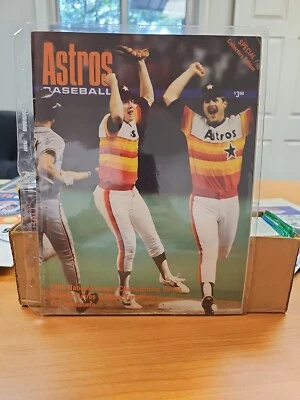 1986 National League Championship Series Mets @ Astros Program Unscored Mint - Image 1 of 2