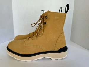 Sorel Hi-Line Lace Combat Boots Women’s 10 Geo Yellow Jet Waterproof NEW *READ - Picture 1 of 9