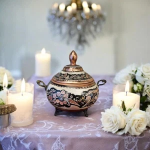 Copper Sugar Bowl with Lid, Decorative Bowl, Candy Dish, Solid Copper Candy Bowl - Picture 1 of 11