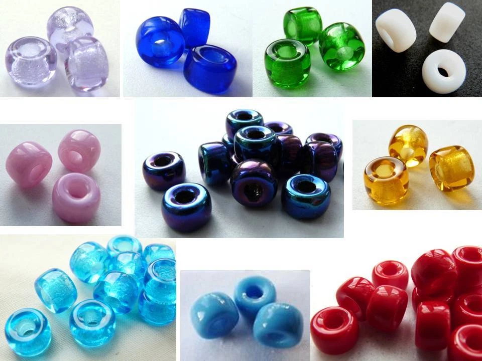 9(mm) LARGE HOLE EUROPEAN STYLE CZECH GLASS PONY CROW SPACER ROUND BEADS  - Image 1 of 1