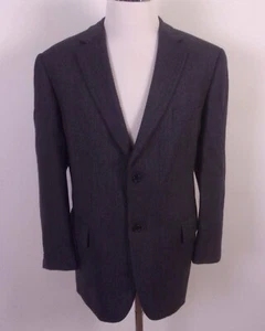 EUC Joseph & Feiss Gold Luxury Wool Blazer Gray Sportcoat Tweed SZ 46 R - Picture 1 of 5