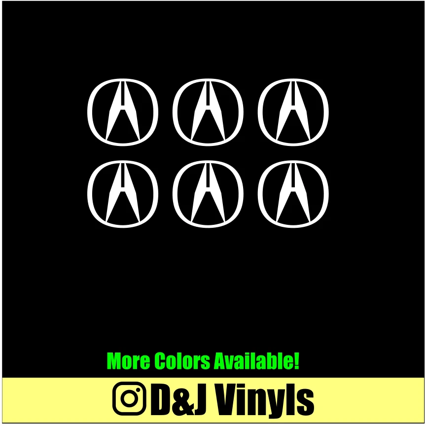 ACURA 6PK Logo Vinyl Decal Car Truck Window Laptop Sticker - Image 1 of 1