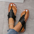 Women's Orthopedic Sandals Casual Flat Flip Flops Ladies Low Wedge Shoes Size