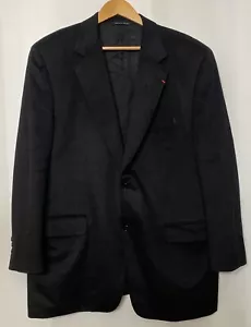 Canali Kaschmir Lana Wolle Schwarz Sport Mantel Blazer Jacke 54R 2 Knopf US 44R - Bild 1 von 12