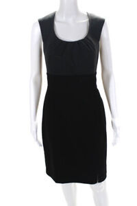 Kay Unger Womens Sleeeveless Midi Pencil Dress Black Gray Size 10 LL19LL