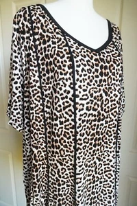 Avenue for City Chic Top Plus Size 22 - 24 Swing Tunic Tee T-shirt Leopard Print - Picture 1 of 18