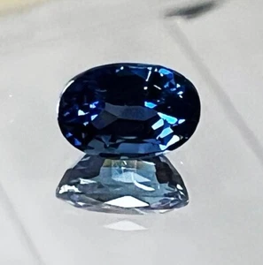 NATURAL 1.43ct!! ZAFIRO COLOR AZUL INTENSO FACETADO POR EXPERTOS EN ALEMANIA +CERTIFICADO - Imagen 1 de 1