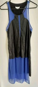 Helmut Lang Electric Blue and Black Dress S EUC - Picture 1 of 6