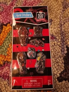 Mattel MONSTER HIGH 2010 Liquid Stickers Crafts Decals 1 Pack NIP - Picture 1 of 4