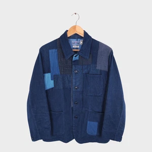 Chaqueta AZUL AZUL JAPÓN Para Hombre Hecha en Japón Azul Sashiko Boro Patchwork Tareas - Imagen 1 de 13