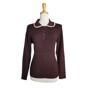 Maglione donna Tahari marrone espresso coquette taglia XL - Foto 1 di 9