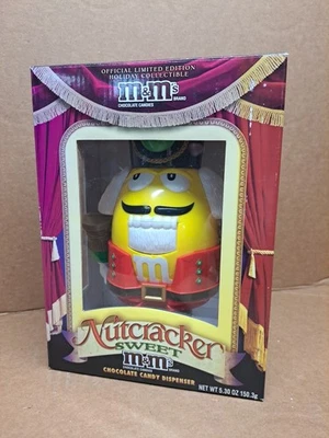M&M Nutcracker Holiday Yellow and Red Limited Edition Candy or Nut Dispenser - Image 1 of 4