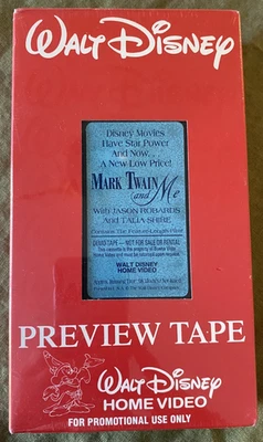 NEW Disney Demo Preview Movie VHS: Mark Twain and Me Promo Screened Collectible! - Image 1 of 4