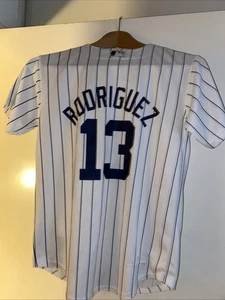 Alex Rodriguez Nadelstreifen Stadium MLB Majestic NY Yankees COOL BASE Trikot Jugend - Bild 1 von 8