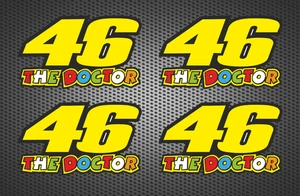 Rossi Aufkleber x 4 Valentio Rossi The Doctor Yamaha 46 Moto GP - Bild 1 von 1