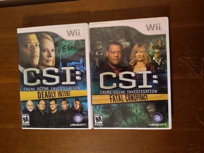 Nintendo Wii CSI: Deadly Intent And CSI: Fatal Conspiracy Video Game Lot See Pic - Image 1 of 3