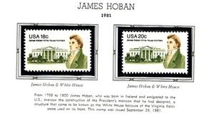 1981 U.S. COMMEM Dual 18c & 20c  HOBAN  White House  Sc#1935-6 M/NH/OG Scarce! - Picture 1 of 1