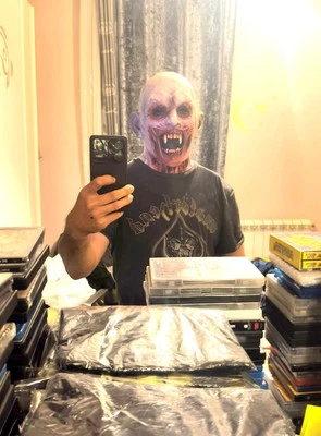 Maschera Zombi Vampiro Zombie Splatter 🇮🇹 Italia Halloween Silicone Carnevale - Immagine 1 di 4