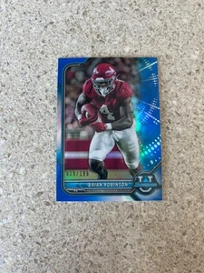2021-22 Bowman University #100 Brian Robinson Blue Refractor /199 RC - Picture 1 of 2