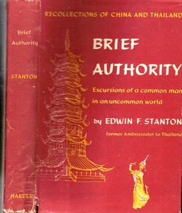 1956 CHINA THAILAND BY EDWIN F. STANTON FORMER US AMBASSADOR TO THAILAND WITH DJ - Picture 1 of 2