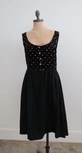 Original Berchtesgaden Dress Riehl Modell Floral Black Wool 40 4 S German Dirndl - Picture 1 of 18