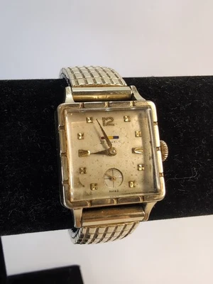 Reloj Benrus Vintage Lleno de Oro 10k Con Banda Elástica, Manual, ¡FUNCIONA!! Foto 1 de 4