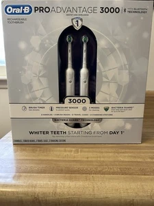 Oral-B Pro Advantage 3000 Rechargeable Toothbrush 2 pack w/ Bluetooth Technology - Picture 1 of 4